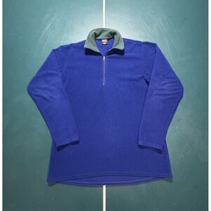 Vintage Patagonia Capilene 1/4 Zip Pullover Mens Medium Navy Blue Fleece Outdoor
